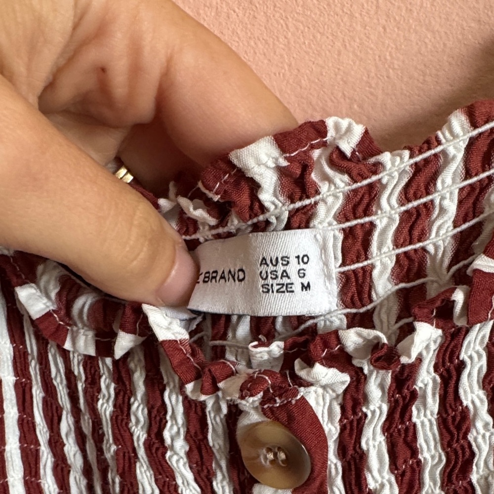 Smocked Button-front Dress - Picture 7 of 8
